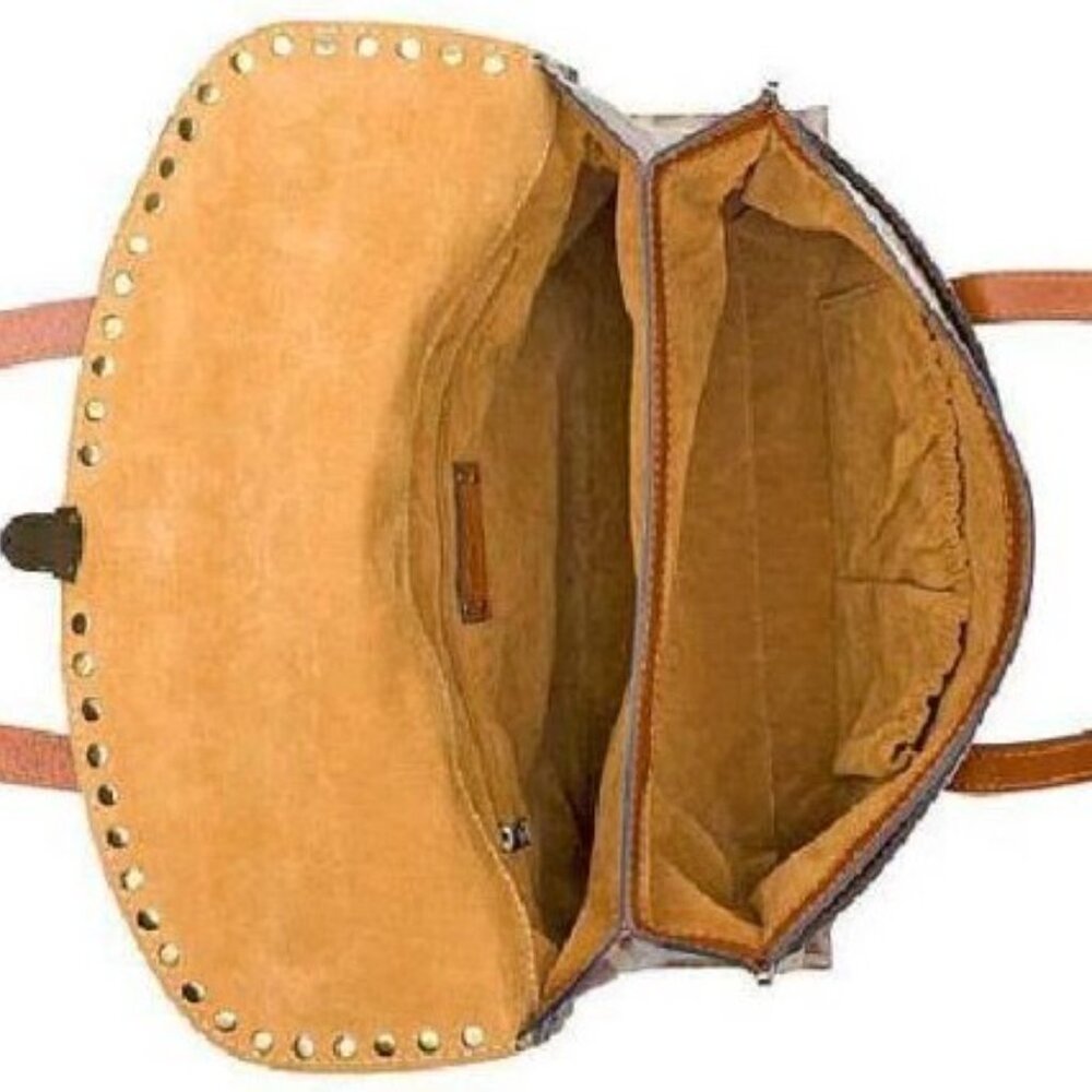 Patricia Nash Leather Studded Satchel Verbania REDUCED - Picture 2 of 6